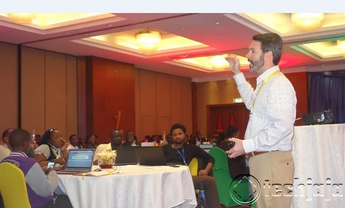 Mike Moyer Presenting in Kampala