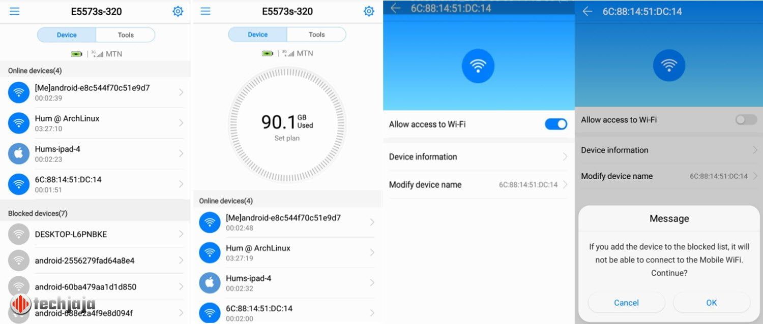 how to block unauthorized access on mifi routers