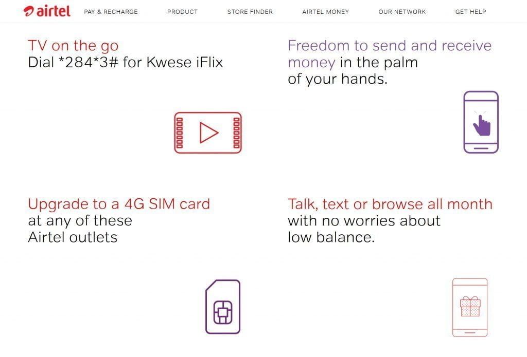 Airtel new website