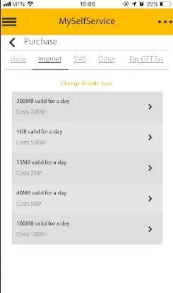 Get 100% Bonus with MTNDabalo when you purchase data from MTN MyApp