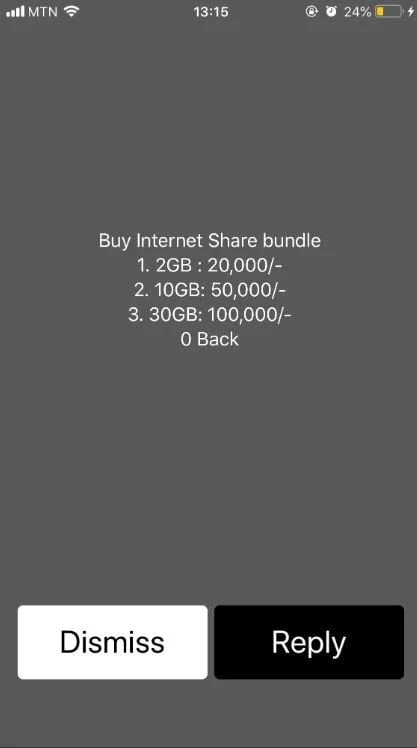 MTN Internet Share Bundles