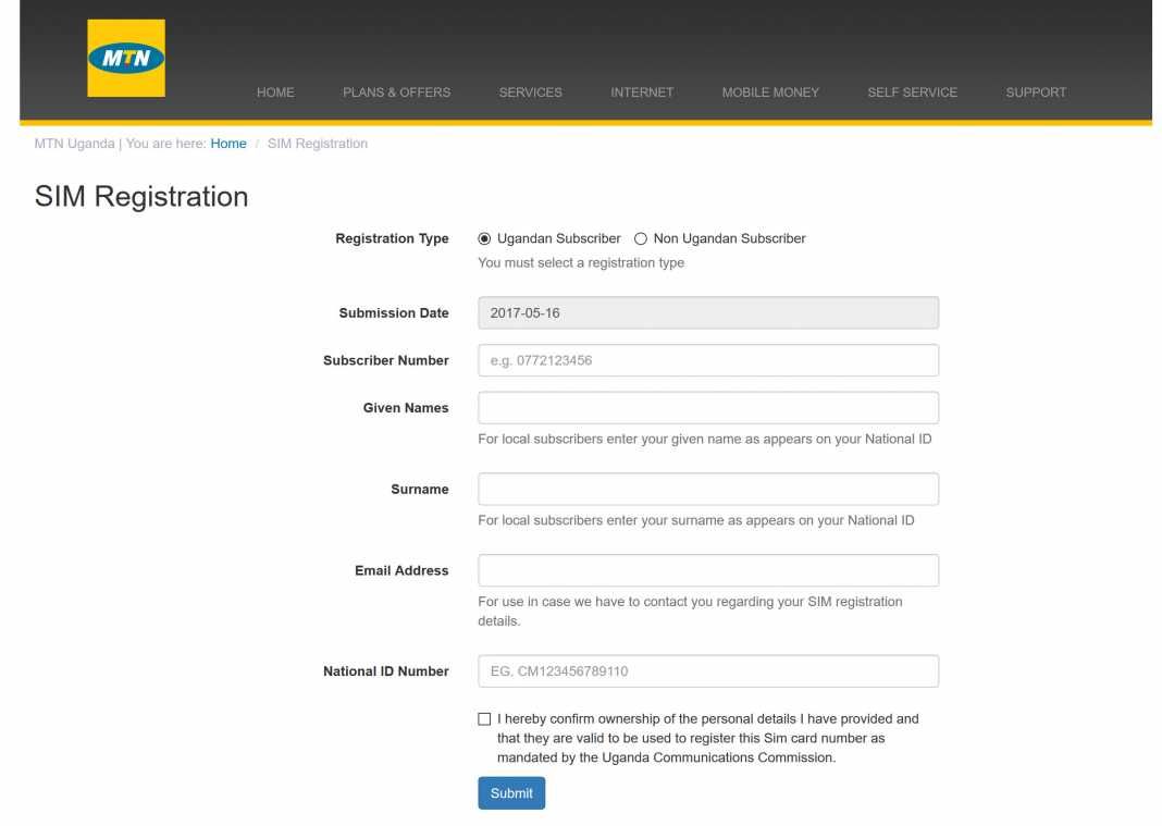 How to update your MTN Uganda SIM card registration data online Techjaja