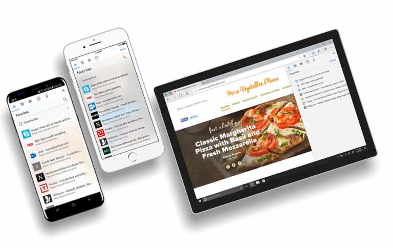 Edge Browser on mobile