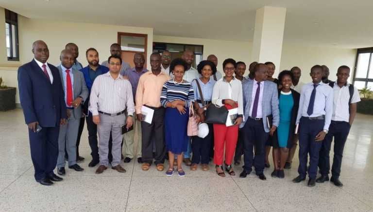 NITA-U and Mulago Hospital officials pose for a picture