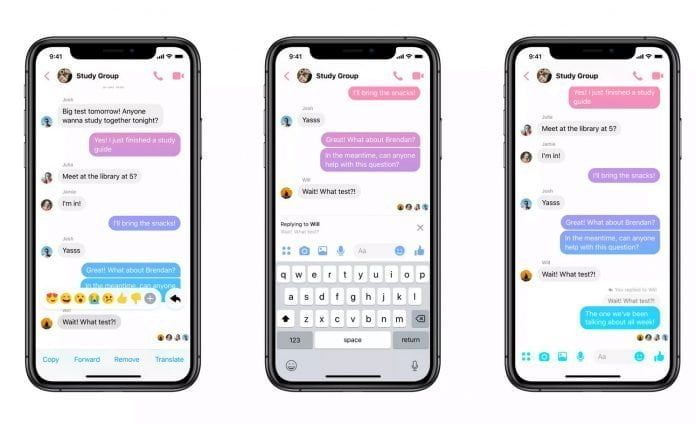 Messenger quoted replies