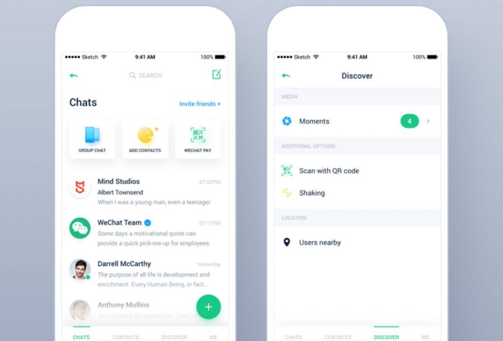 WeChat messaging app