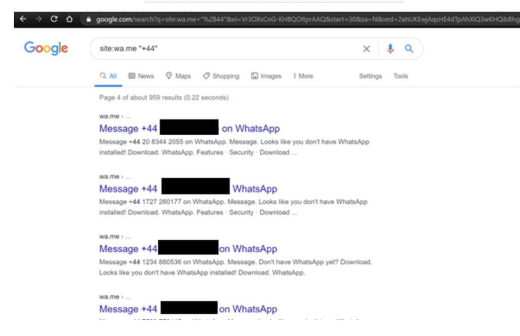 Whatsapp feature exposes numbers to google