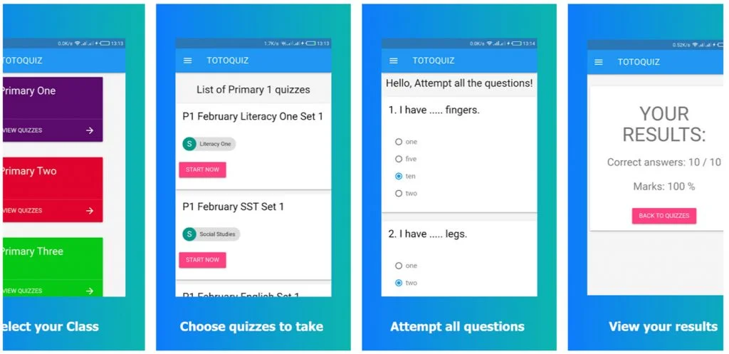 Totoquiz android app