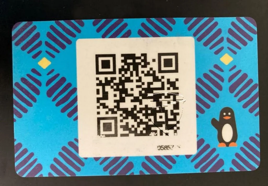 Wave Mobile Money QR code card