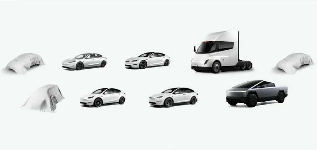 There are now three shrouded vehicles in Tesla’s future vehicle lineup