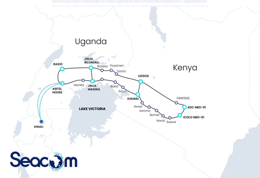 Seacom fiber route Between Nairobi and Kampala