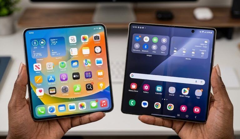 The iPhone Duo Vs Samsung Fold 8 crease